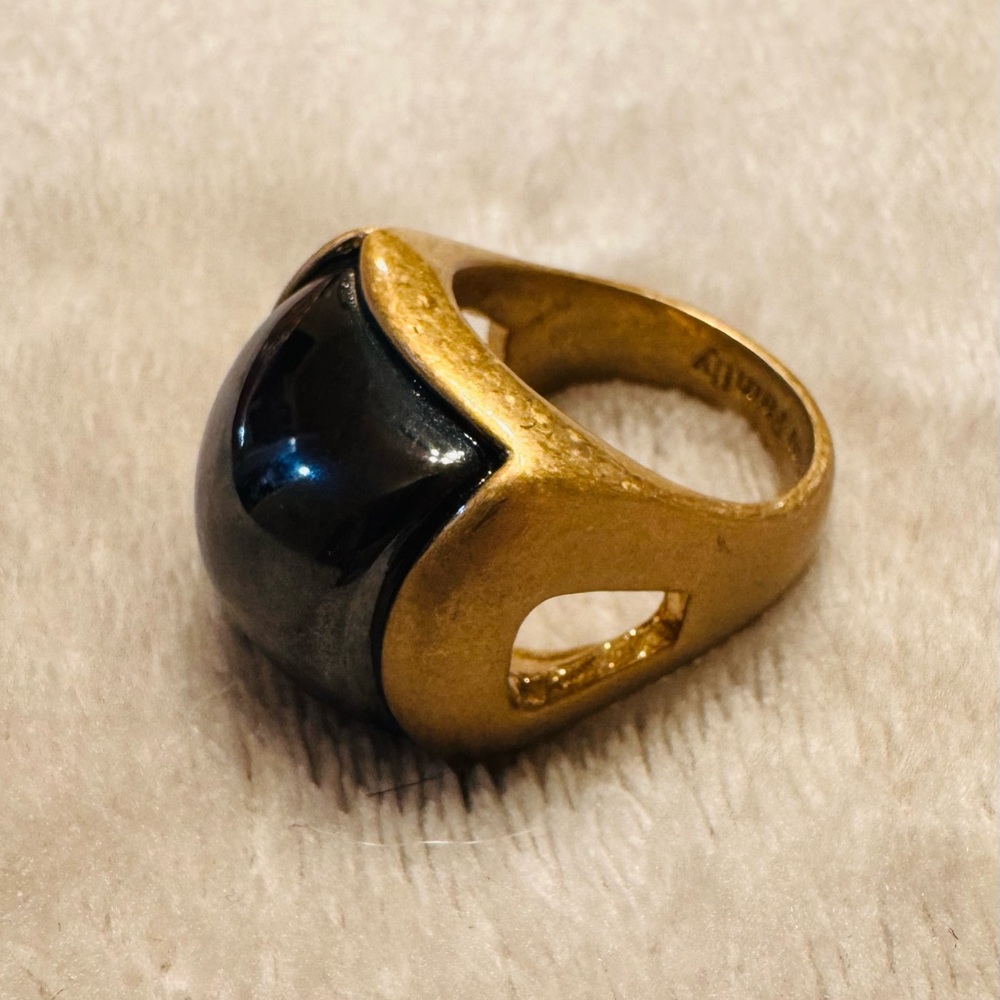 Lia Sophia Hematite Ring Size 8